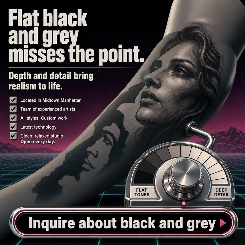Flat black and grey misses the point.