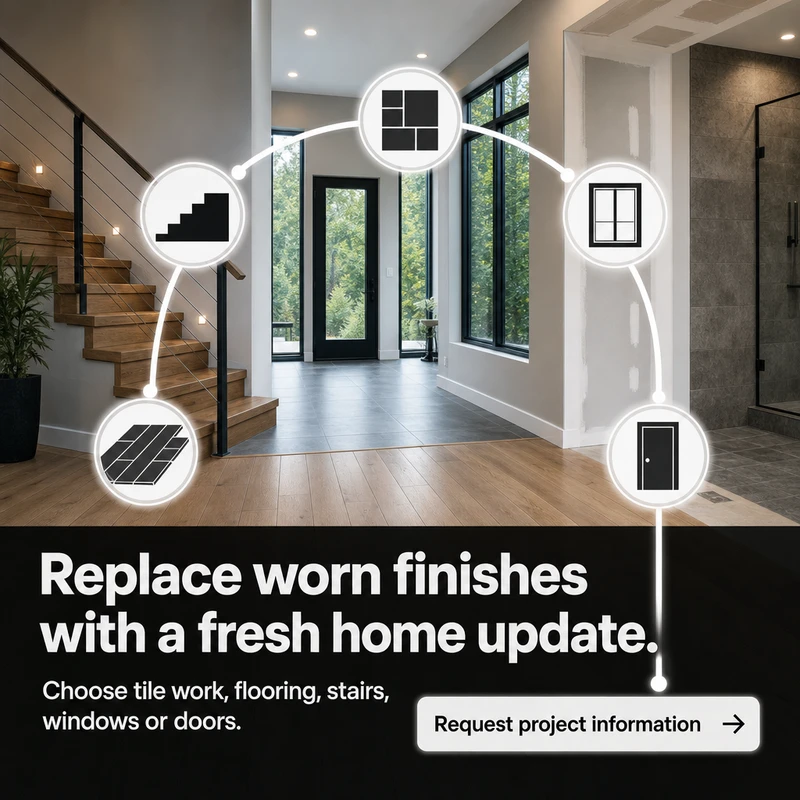 Replace worn finishes with a fresh home update.
