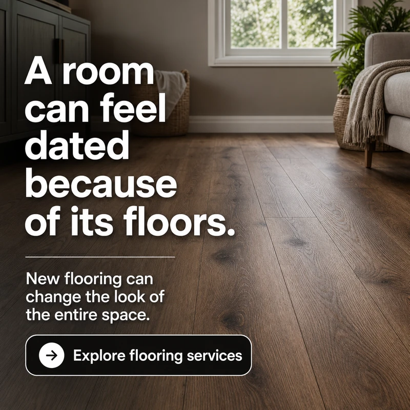 A room can feel dated because of its floors.