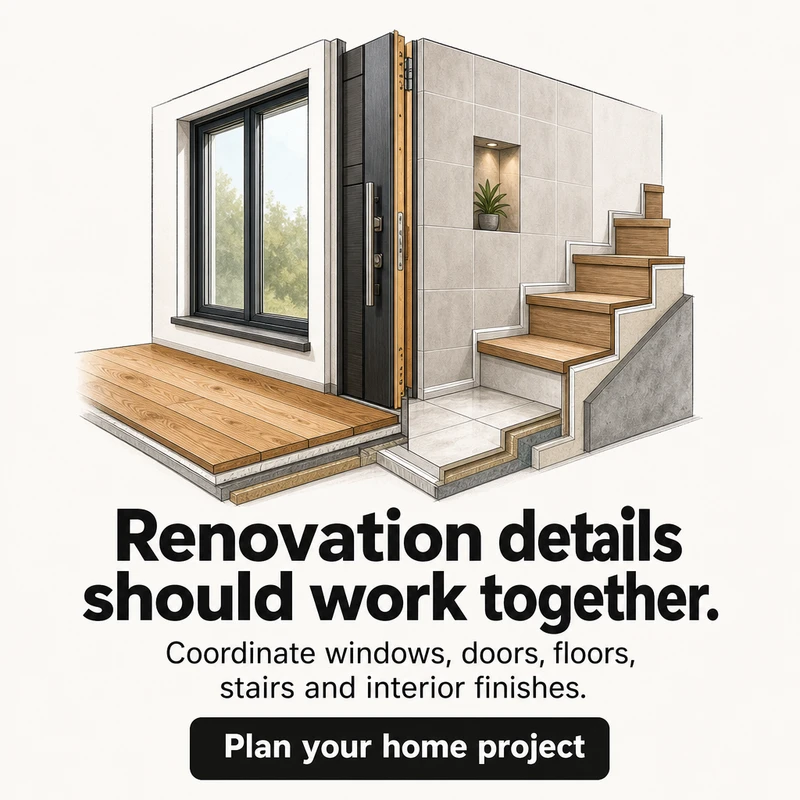 Renovation details should work together.