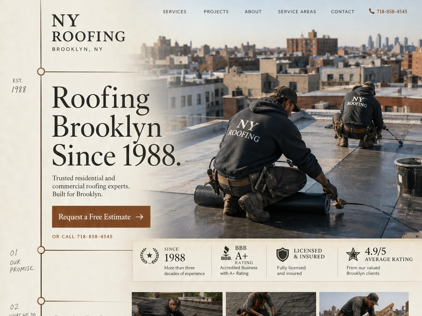 Roofing Craft Since 1988 — Roofing Brooklyn Since 1988.