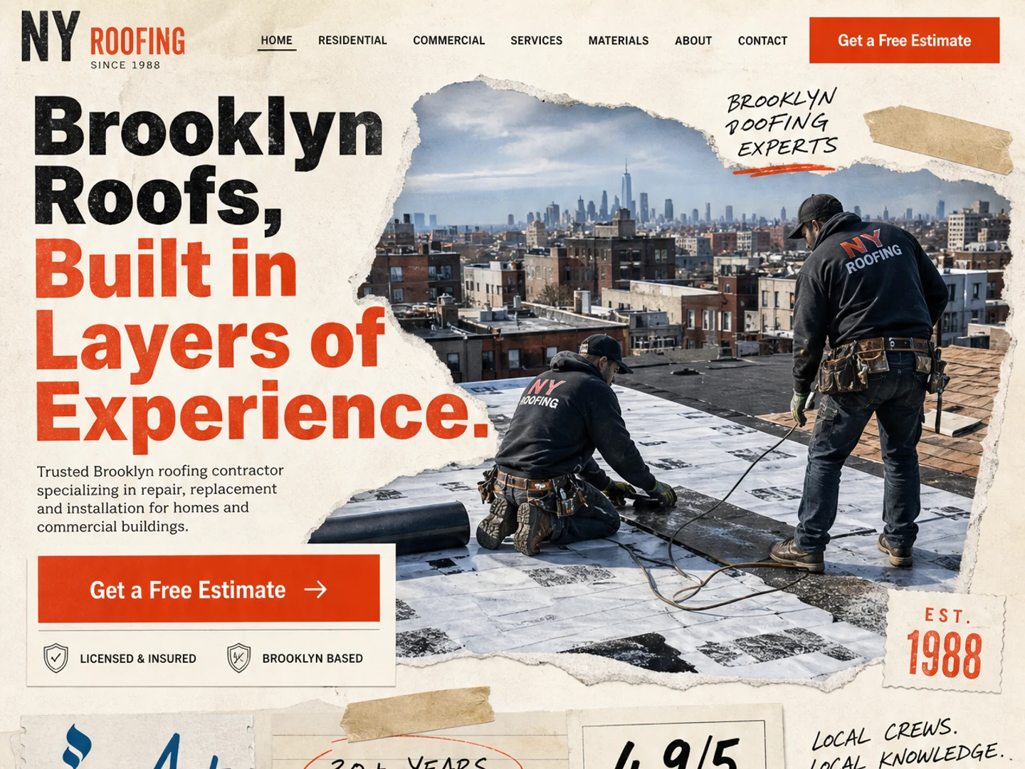 Brooklyn Roof Layers — Brooklyn Roofs, Built in Layers of Experience.