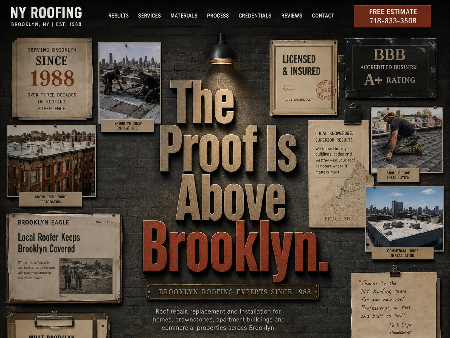 Proof on the Wall — The Proof Is Above Brooklyn.