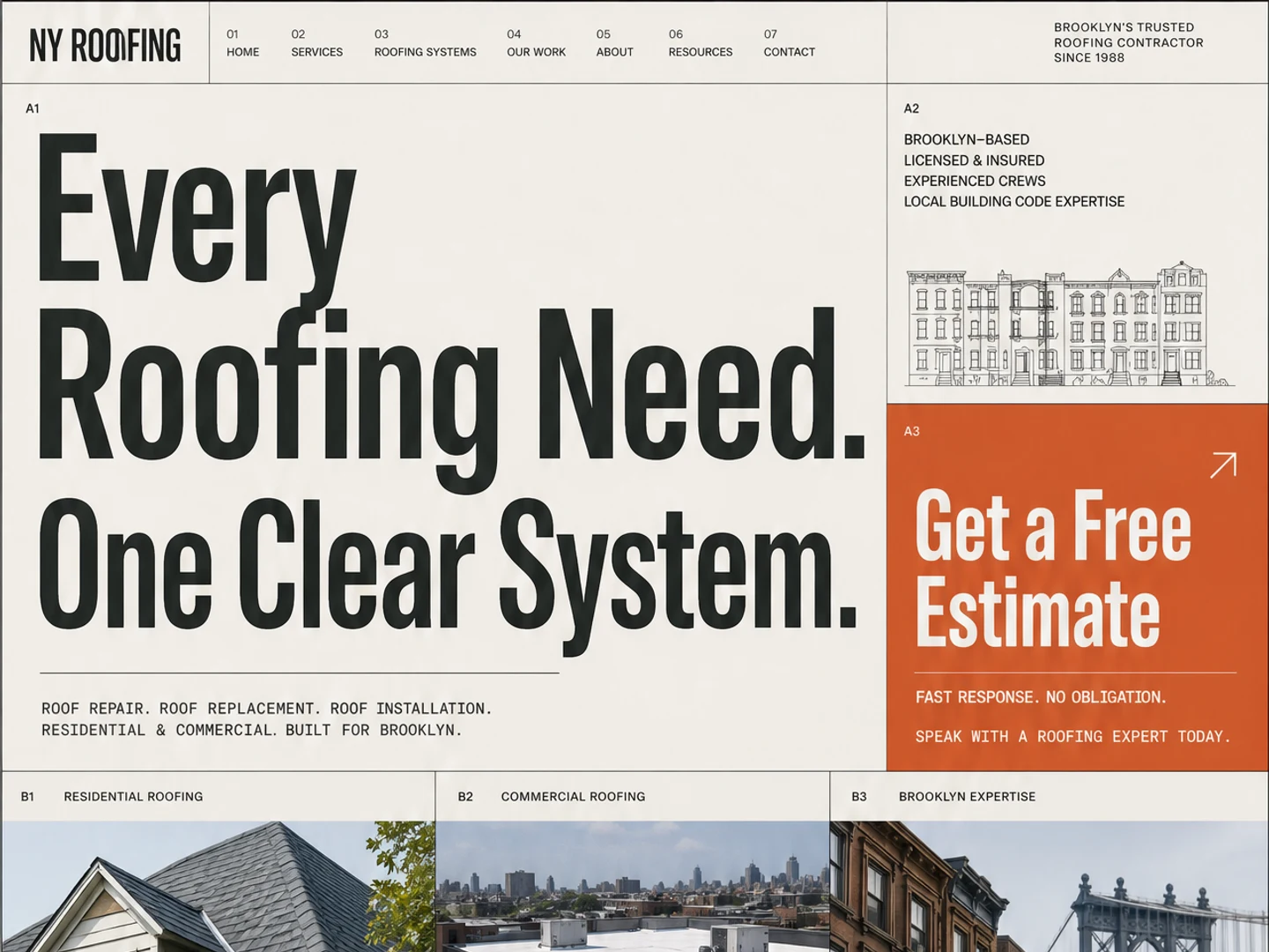 Roofing at a Glance — Every Roofing Need. One Clear System.