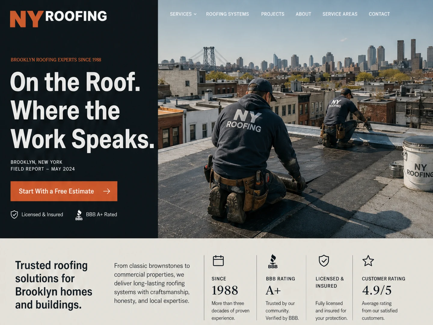 From the Brooklyn Rooftop — On the Roof. Where the Work Speaks.