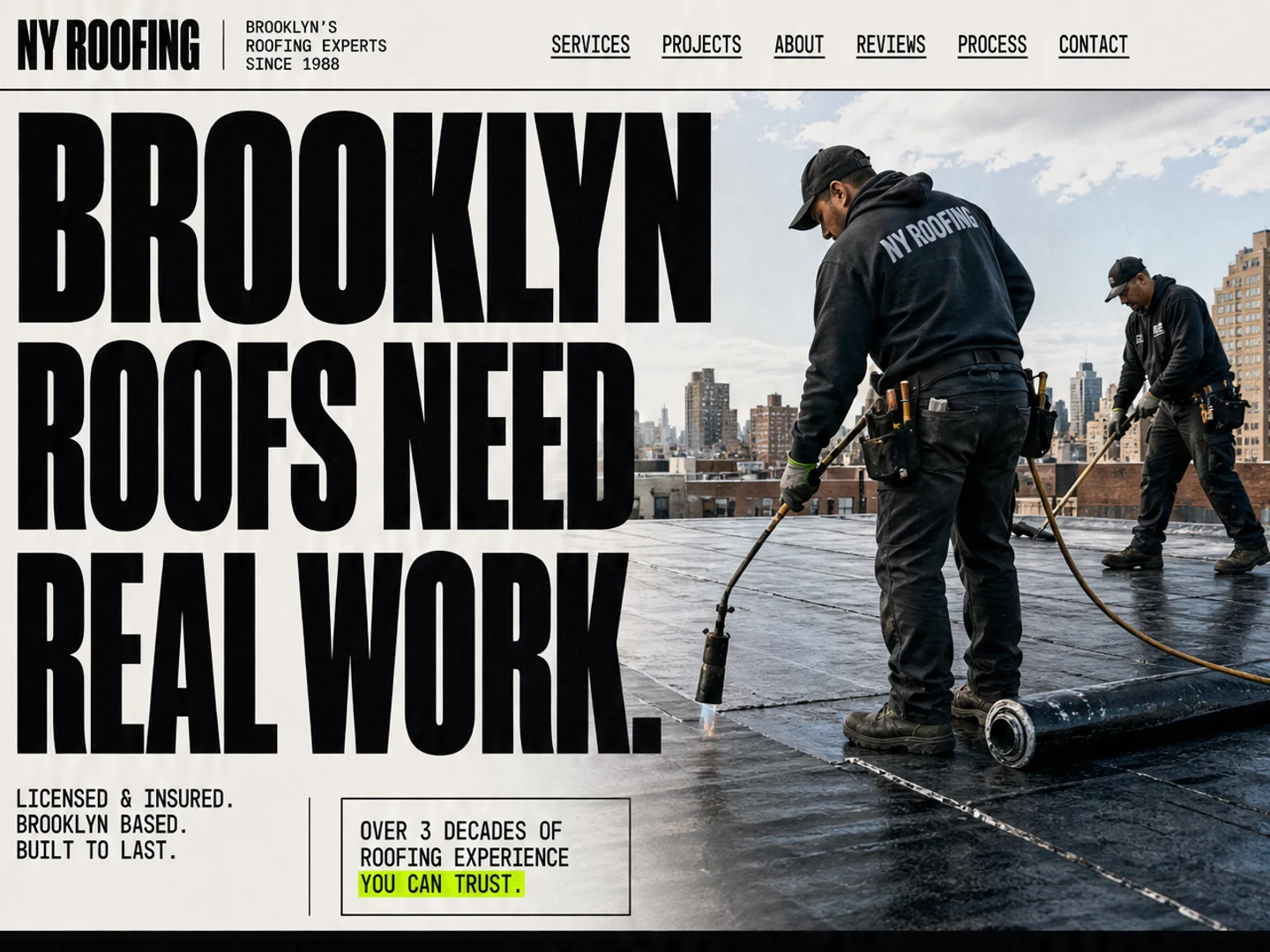 Brooklyn Roofs. Done. — BROOKLYN ROOFS NEED REAL WORK.