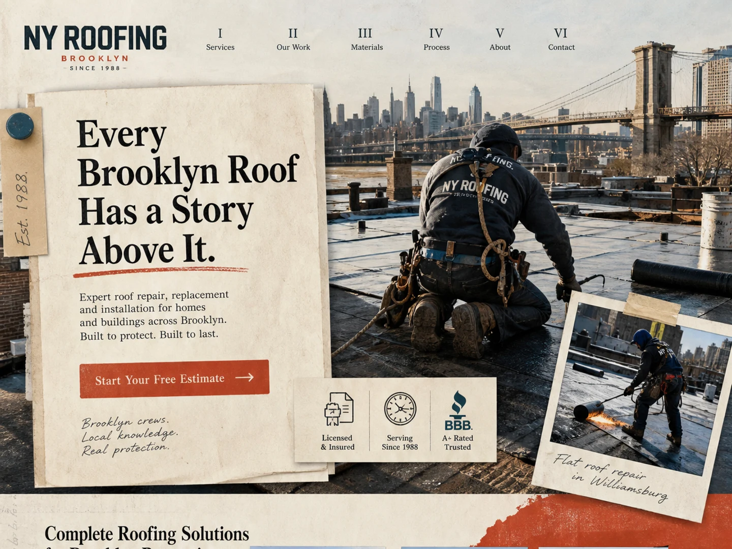 Brooklyn Roof Stories — Every Brooklyn Roof Has a Story Above It.