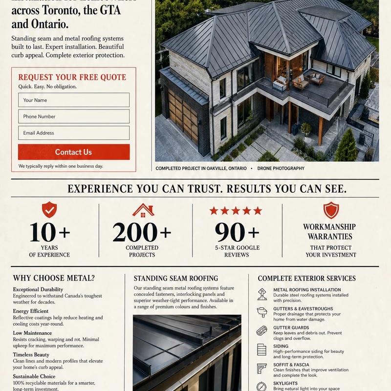See your new metal roof from above.